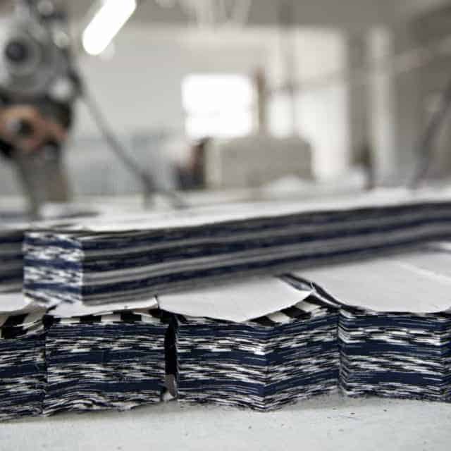 ready cut panels at garments factory